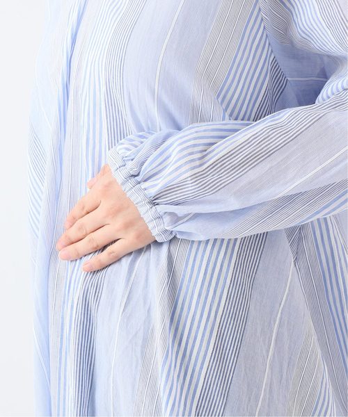 SLOBE citron.(スローブシトロン)の「SLOBE citron. ストライプギャザーワンピース◆(ワンピース・レディース・レッド/ブルー/アイボリー・FREE)」の11枚目の写真