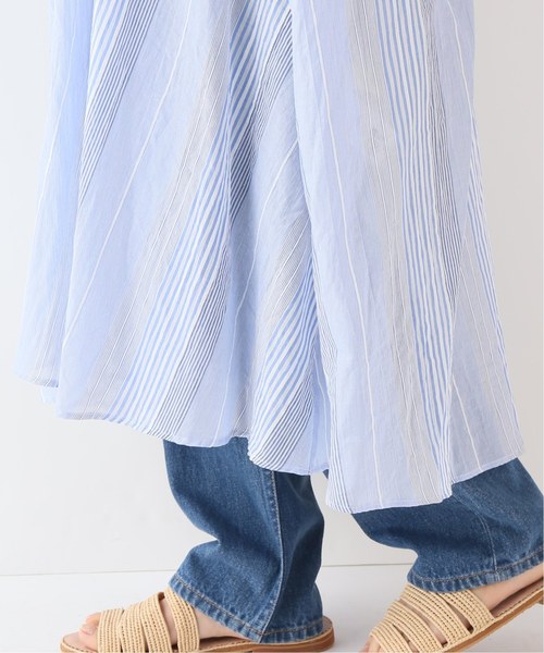 SLOBE citron.(スローブシトロン)の「SLOBE citron. ストライプギャザーワンピース◆(ワンピース・レディース・レッド/ブルー/アイボリー・FREE)」の12枚目の写真