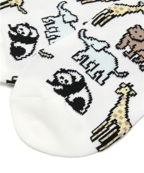 WEGO（ウィゴー）の「WEGO/アニマルソックス（ソックス/靴下・レディース・ホワイト/ブラック・FREE）」の4枚目の写真