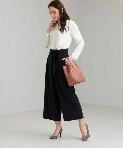 グリーンレーベルリラクシング 34 ネイビー 手洗い可能/パウダリードレープ