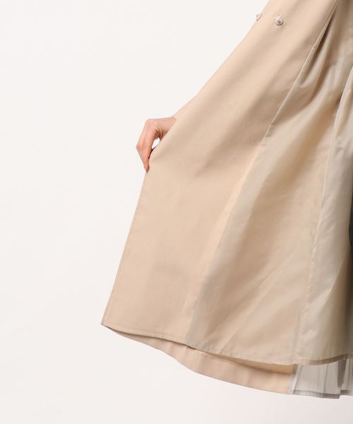 PICCIN（ピッチン）の「マットカルゼサイド切り替えコート（トレンチコート・レディース・ベージュ/ネイビー/イエロー・MEDIUM/LARGE）」の12枚目の写真