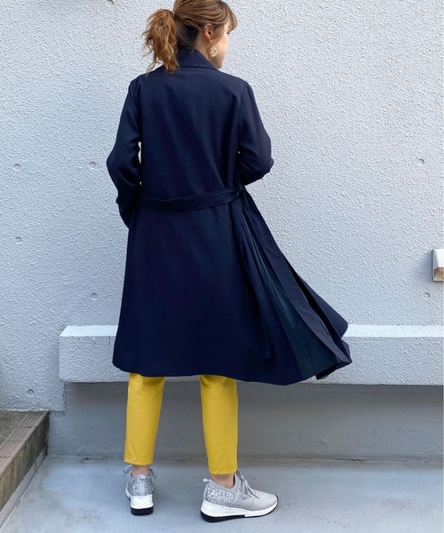 PICCIN（ピッチン）の「マットカルゼサイド切り替えコート（トレンチコート・レディース・ベージュ/ネイビー/イエロー・MEDIUM/LARGE）」の22枚目の写真