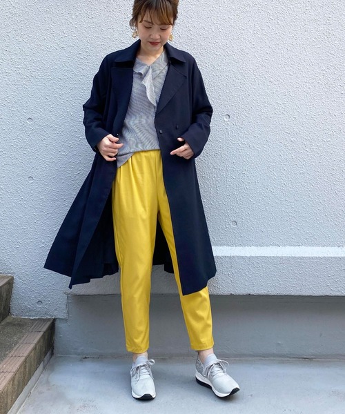 PICCIN（ピッチン）の「マットカルゼサイド切り替えコート（トレンチコート・レディース・ベージュ/ネイビー/イエロー・MEDIUM/LARGE）」の16枚目の写真