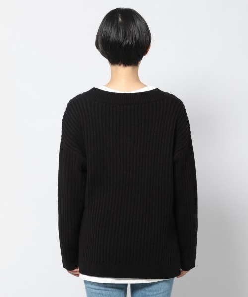 PAGEBOY（ページボーイ）の「ワイドリブVネックプルオーバー（ニット/セーター・レディース・オフホワイト/ブラック/グレイッシュベージュ/レッド系その他・FREE）」の20枚目の写真