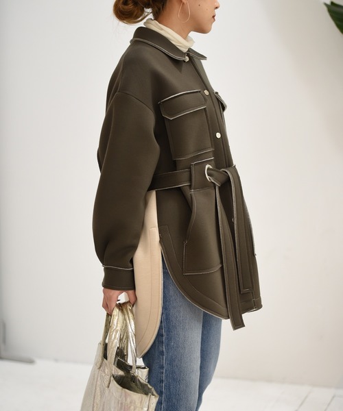 Eimee Law（エイミーロウ）の「【Eimee Law】アイレットデザインサファリジャケット（その他アウター・レディース・カーキ/ネイビー/ライトベージュ・38）」の20枚目の写真