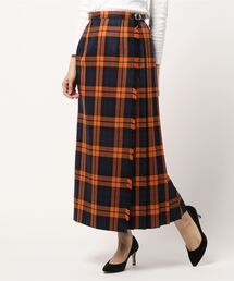 O'NEIL of DUBLIN | O'Neil of Dublin ウーステッドウール100% キルトスカート マキシ 90cm(スカート)