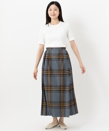 O'NEIL of DUBLIN（オニールオブダブリン）の「O'Neil of Dublin ウーステッドウール100% キルトスカート マキシ 90cm（スカート）」