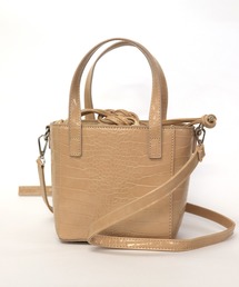 florist | 【2way】クロコ調バケツ型巾着ショルダーバッグ(ショルダーバッグ)