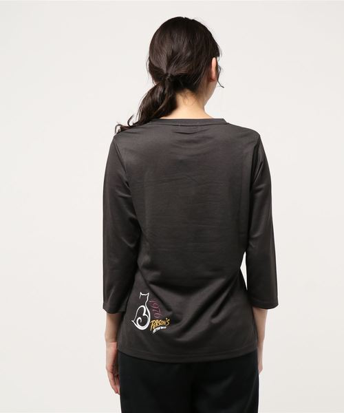 BELLUNA(ベルーナ)の「PERSON’S プリントプルオーバー(Tシャツ/カットソー・レディース・セージグリーン/チャコール・MEDIUM/LARGE/X-LARGE)」の6枚目の写真