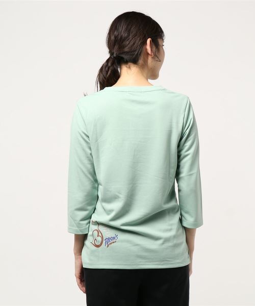BELLUNA(ベルーナ)の「PERSON’S プリントプルオーバー(Tシャツ/カットソー・レディース・セージグリーン/チャコール・MEDIUM/LARGE/X-LARGE)」の7枚目の写真