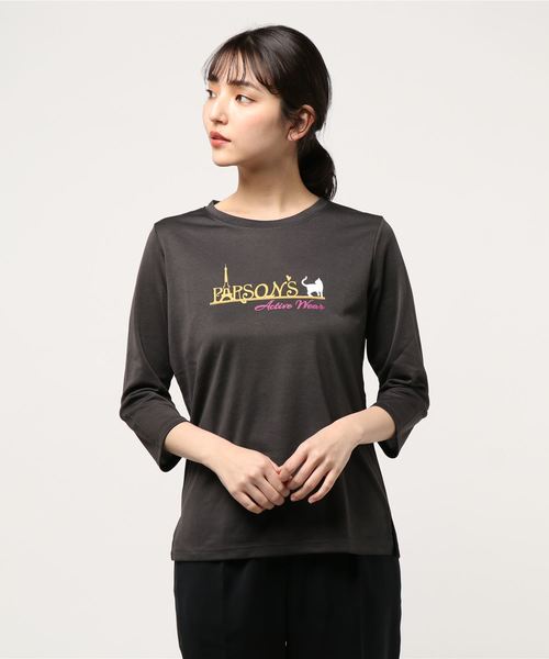 BELLUNA(ベルーナ)の「PERSON’S プリントプルオーバー(Tシャツ/カットソー・レディース・セージグリーン/チャコール・MEDIUM/LARGE/X-LARGE)」の8枚目の写真