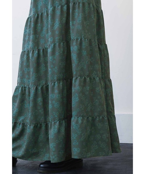 MEDE19F（メデジュウキュウ）の「ＭＥＤＥ１９Ｆ　ヴィンテージパターンプリントマキシワンピース（ワンピース・レディース・ベージュ/グリーン・MEDIUM/LARGE/X-LARGE/XX-LARGE/NM）」の13枚目の写真