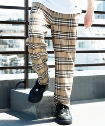 ８(eight) | チェックワイドテーパードパンツ(チノパンツ)