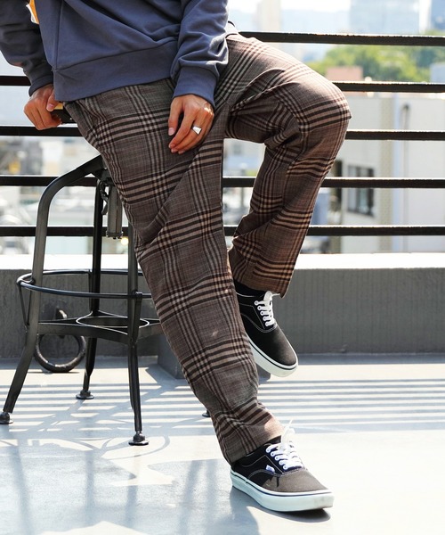 ８(eight)（エイト）の「チェックワイドテーパードパンツ（チノパンツ・メンズ・ブラック/ベージュ/グレー系その他/グレー/ブラウン/ネイビー/ブラック系その他/ブラウン系その他・MEDIUM/LARGE）」の6枚目の写真