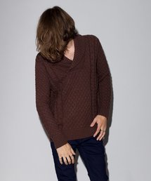 【NO ID.】Shawl Collar Pullover Knit / ショール カラー プルオーバー ニット