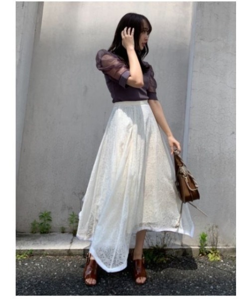 CELFORD（セルフォード）の「シアー刺繍スカート（スカート）」 - WEAR
