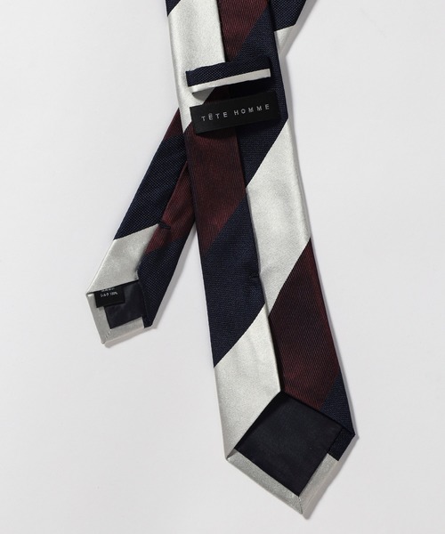 TETE HOMME（テットオム）の「シルクストライプタイ  / アズーロ  エ ビアンコ（ネクタイ・メンズ・ネイビー/ブルー/ブルー系その他/ブルー系その他2/ブルー系その他3/ブルー系その他4/ブルー系その他5/ブルー系その他6/ブルー系その他7/ネイビー系/ネイビー系1/ネイビー系2/ネイビー系3/ネイビー系4/ネイビー系5/ネイビー系6/ネイビー系7/ネイビー系8/ネイビー系9/ブルー系・FREE）」の21枚目の写真