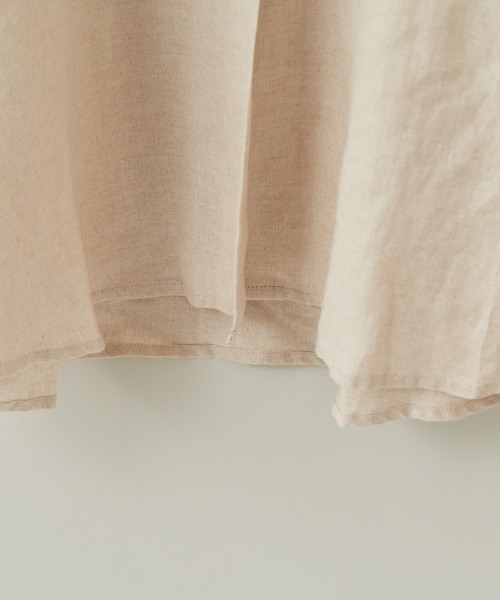 cepo（セポ）の「【ＬＩＮＥＮ１００】オーバーシャツワンピース（シャツワンピース・レディース・オレンジ/オフホワイト/ベージュ・M）」の20枚目の写真