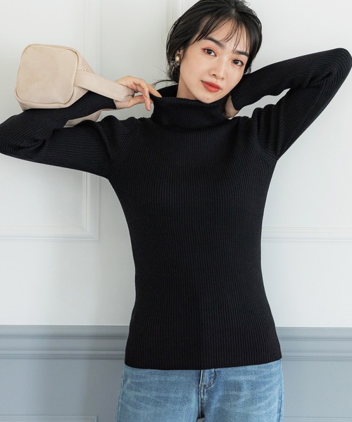 新色追加／極厚タートルネックリブニット（ニット/セーター