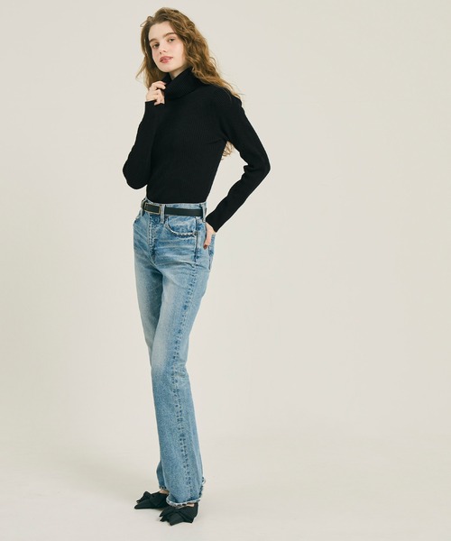 coca（coca）（コカ）の「＼新色追加／極厚タートルネックリブニット（ニット/セーター・レディース・ブラック/ベージュ/レッド/アイボリー/グレー/ネイビー/ライトブルー/パープル/カーキ/チャコール/ライトグレー/ライトベージュ/A/B/ダークブラウン・ONE SIZE/S/L/M）」の16枚目の写真