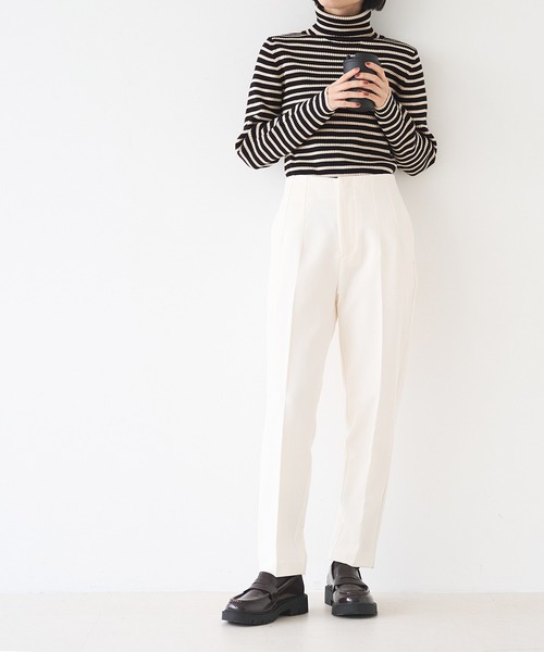 coca（coca）（コカ）の「＼新色追加／極厚タートルネックリブニット（ニット/セーター・レディース・ブラック/ベージュ/レッド/アイボリー/グレー/ネイビー/ライトブルー/パープル/カーキ/チャコール/ライトグレー/ライトベージュ/A/B/ダークブラウン・ONE SIZE/S/L/M）」の18枚目の写真