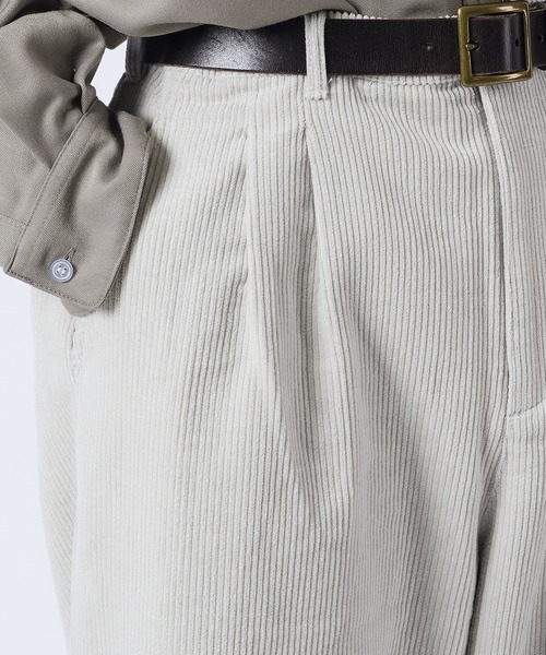 kutir（クティール）の「コーデュロイ2タックストレートパンツ　セットアップアイテム（その他パンツ・メンズ・ダークグリーン/アイボリー/ダークブルー・SMALL/MEDIUM/LARGE）」の5枚目の写真