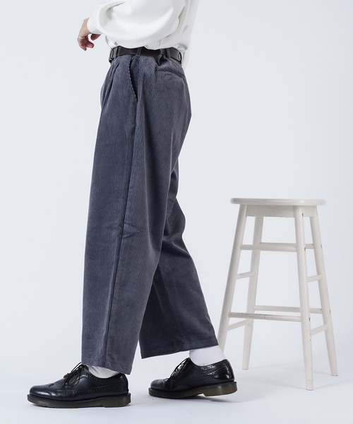 kutir（クティール）の「コーデュロイ2タックストレートパンツ　セットアップアイテム（その他パンツ・メンズ・ダークグリーン/アイボリー/ダークブルー・SMALL/MEDIUM/LARGE）」の11枚目の写真