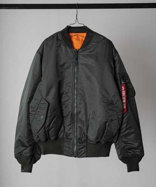Alpha Industries（アルファインダストリーズ）の「【ALPHA】MA-1/884431（ブルゾン・メンズ・カーキ/ミント・MEDIUM/LARGE）」の2枚目の写真