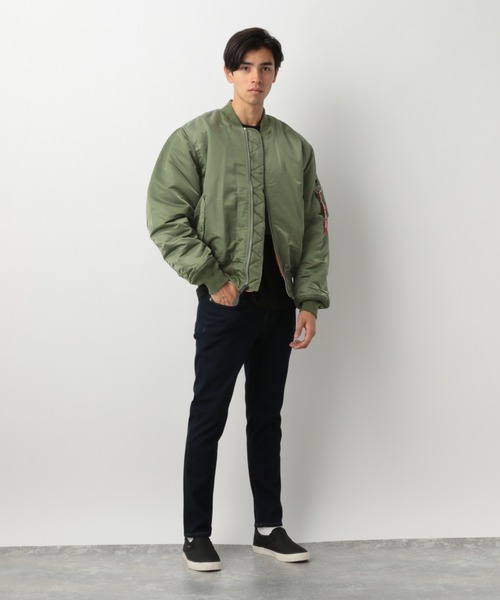 Alpha Industries（アルファインダストリーズ）の「【ALPHA】MA-1/884431（ブルゾン・メンズ・カーキ/ミント・MEDIUM/LARGE）」の4枚目の写真