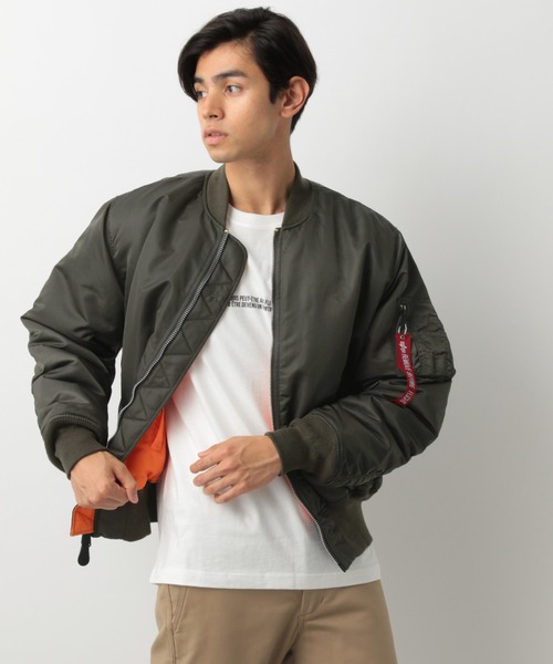 Alpha Industries（アルファインダストリーズ）の「【ALPHA】MA-1/884431（ブルゾン・メンズ・カーキ/ミント・MEDIUM/LARGE）」の6枚目の写真