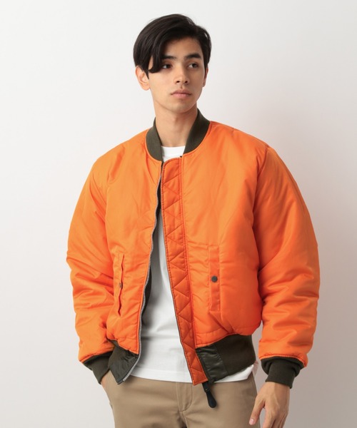 Alpha Industries（アルファインダストリーズ）の「【ALPHA】MA-1/884431（ブルゾン・メンズ・カーキ/ミント・MEDIUM/LARGE）」の8枚目の写真