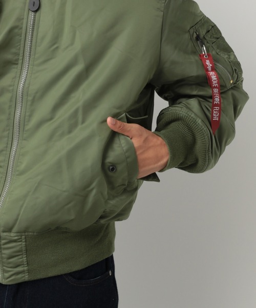 Alpha Industries（アルファインダストリーズ）の「【ALPHA】MA-1/884431（ブルゾン・メンズ・カーキ/ミント・MEDIUM/LARGE）」の14枚目の写真