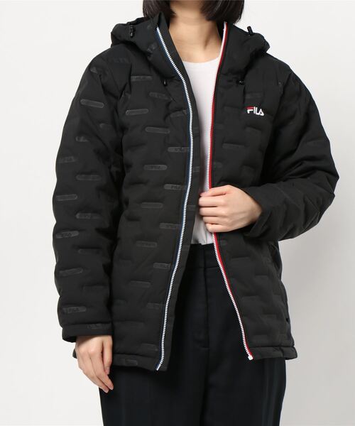 【新品】FILA オールウェザー 耐水中綿ジャケット レディース LL 黒 セール】【FILA:フィラ】中綿オールウェザージャケット