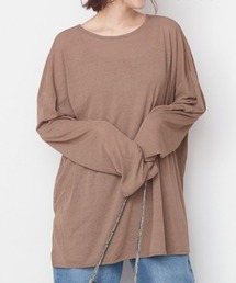 SFW（エスエフダブリュー）の「2WAY サイドスリット オーバーサイズ シアー カットソー（Tシャツ/カットソー・レディース）」