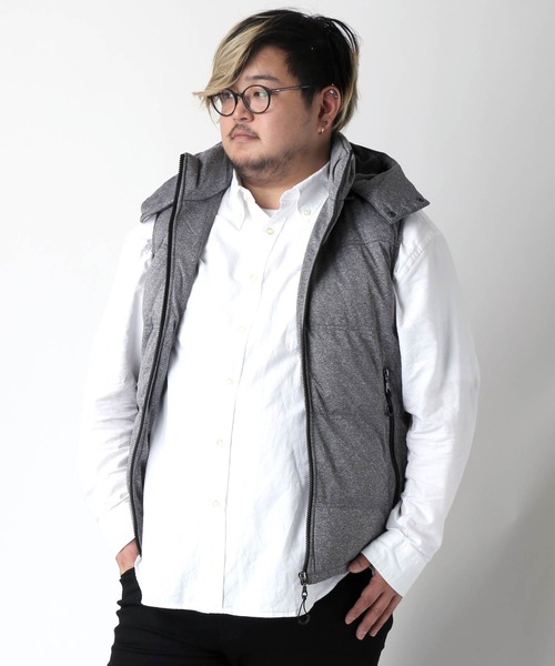 セール ファイバーダウン フード着脱 中綿ベスト 大きいサイズ ダウンベスト Marukawa マルカワ のファッション通販 Zozotown