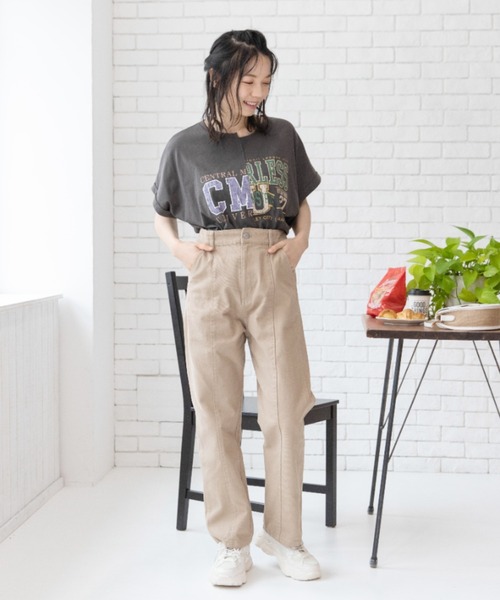 Mysa&Liina(ミーサリーナ)の「ハイウエスト配色レースアップデニム(デニムパンツ・レディース・ピンクベージュ/ブラック/サックスブルー/インディゴブルー/アイボリー/サンドベージュ/ライトグリーン/ブルー・M)」の19枚目の写真