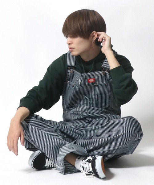 サロペット/オーバーオール Dickies◇ヒッコリー・デニムオーバーオール