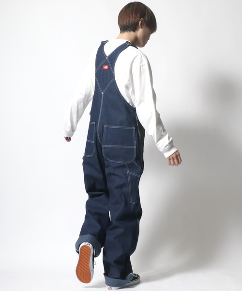 サロペット/オーバーオール Dickies◇ヒッコリー・デニムオーバーオール