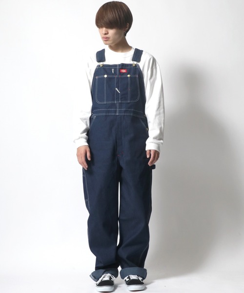 サロペット/オーバーオール Dickies◇ヒッコリー・デニムオーバーオール