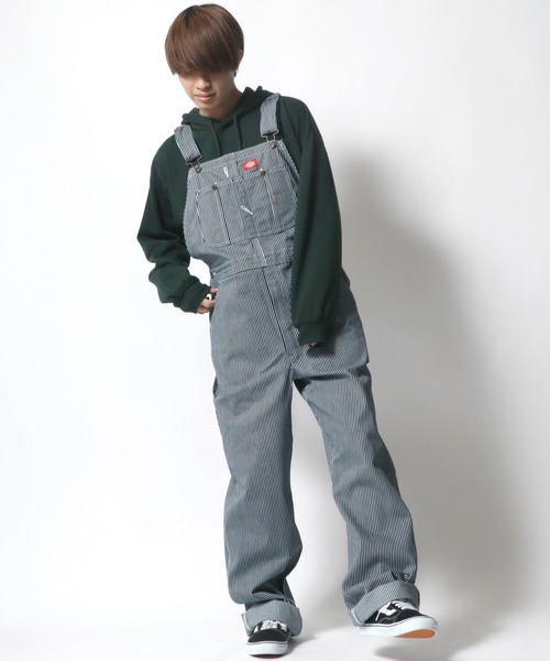 サロペット/オーバーオール Dickies◇ヒッコリー・デニムオーバーオール