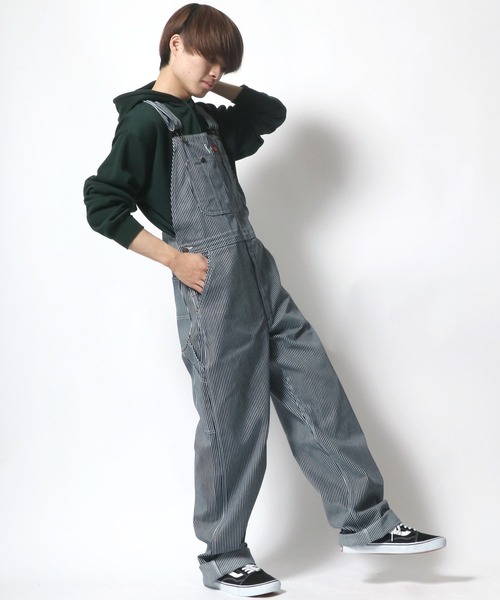 サロペット/オーバーオール Dickies◇ヒッコリー・デニムオーバーオール