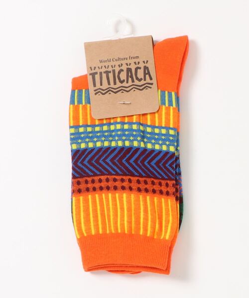 チチカカ（チチカカ）の「キカボーダーソックス 23-25cm（ソックス/靴下・レディース・オレンジ/グリーン/ライトパープル・FREE）」の11枚目の写真