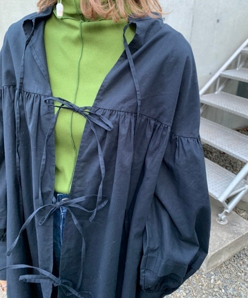 トップスback紐コットンチュニックブラウス シャツ ブラウス Kastane カスタネ のファッション
