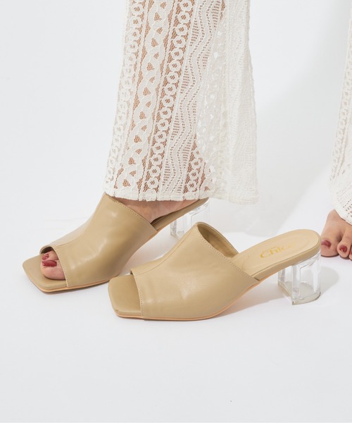 Chico(チコ)の「スクエアクリアヒールサンダル(サンダル・レディース・ブラック/ベージュ/アイボリー/ブラウン・SMALL/MEDIUM/LARGE)」の21枚目の写真