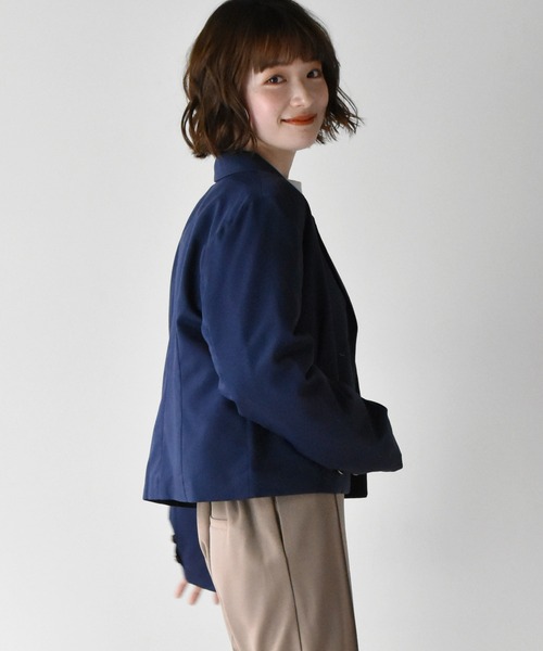 RETRO GIRL（レトロガール）の「ショートテーラージャケット（テーラードジャケット・レディース・ライトベージュ/ダークブルー/ベージュ・FREE）」の17枚目の写真