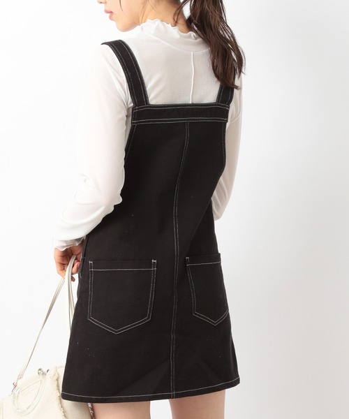 Heather（ヘザー）の「ミニ丈ジャンスカ_937166（ジャンパースカート