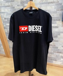 DIESEL | ブランディング ワッペンロゴ刺繍 クルーネック Tシャツ 半袖「T-DIVISION」(Tシャツ/カットソー)