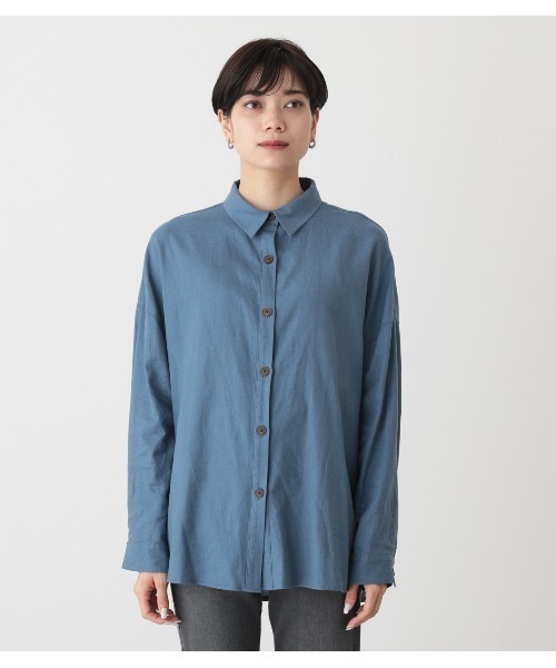 ブラウス シャツ Blue Motif Waist Gather Shirt レディース Flynn Western Dress (plus Size) - Medium Wash | Levi's® US