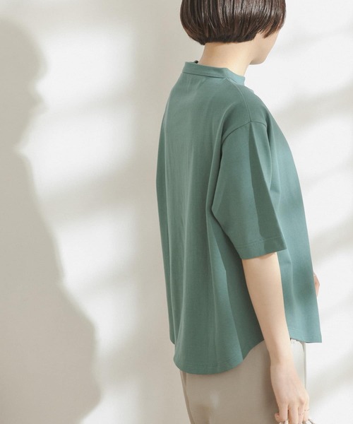 FORK&SPOON（フォークアンドスプーン）の「FORK&SPOON　オーガニックコットンボトルネックTシャツ（Tシャツ/カットソー・レディース・ブラウン/オフホワイト/ブルー・ONE）」の14枚目の写真