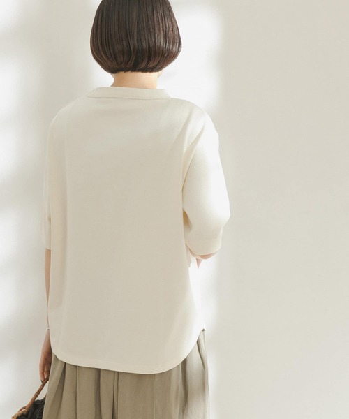 FORK&SPOON（フォークアンドスプーン）の「FORK&SPOON　オーガニックコットンボトルネックTシャツ（Tシャツ/カットソー・レディース・ブラウン/オフホワイト/ブルー・ONE）」の11枚目の写真